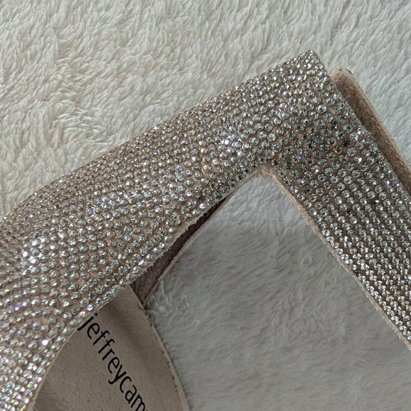 Jeffrey Campbell Laura Silver Rhinestone Heels - Size 9 - Picture 7 of 16